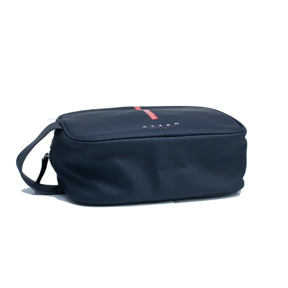Prada Beauty Luna Rossa Ocean Navy Toiletry Bag Dopp Kit Travel Pouch Authentic
